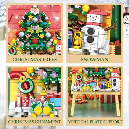 WOMA Creative Building Block Series Christmax Tree Stereoscopic Painting Block Toys 577 Pcs