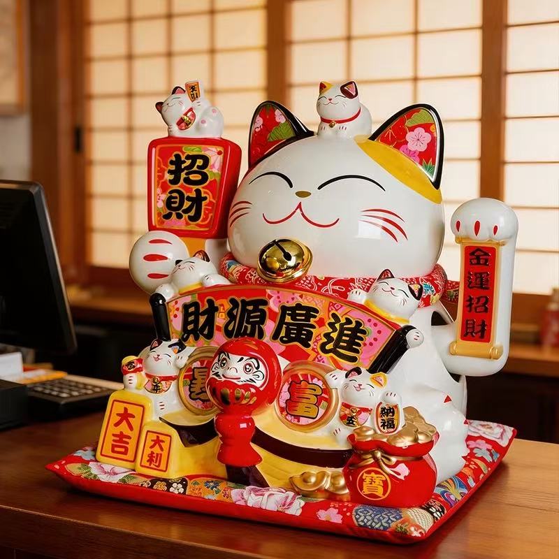 11-inch Lucky Cat  with Beckoning Paws