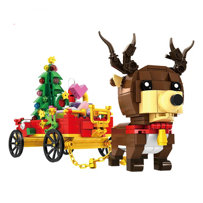 WOMA X'mas Reindeer & Gifts Cart Block Toys 478 Pcs