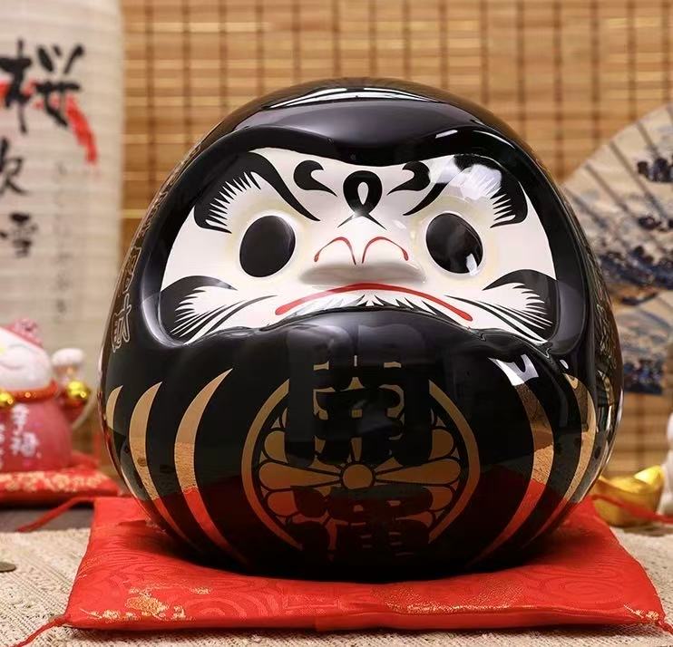 Lucky Daruma(Medium Black) Lucky Cat