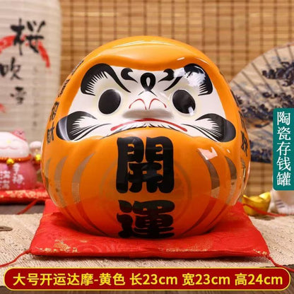 Lucky Daruma(Medium Orange) Lucky Cat