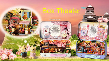 Explorers 3D Wooden Puzzle Box Theatre Cherry Blossoms - Explorers Gifts