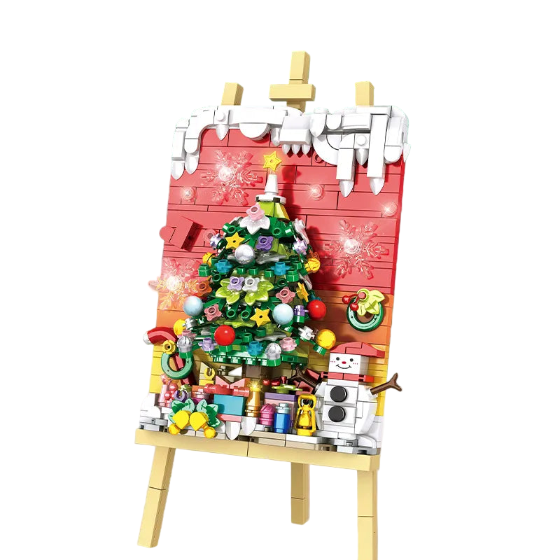 WOMA Creative Building Block Series Christmax Tree Stereoscopic Painting Block Toys 577 Pcs