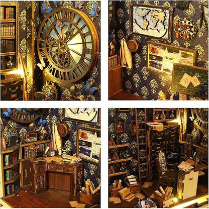 Explorers 3D Wooden Puzzle Bookend Detective Famous Agency 253 Pcs - Explorers Gifts