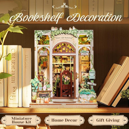 Explorers 3D Wooden Puzzle Green Life Bookshop 196 Pcs - Explorers Gifts