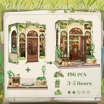Explorers 3D Wooden Puzzle Green Life Bookshop 196 Pcs - Explorers Gifts