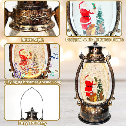 Explorers Santa Snowman Snow Water Lantern WDL-2112B