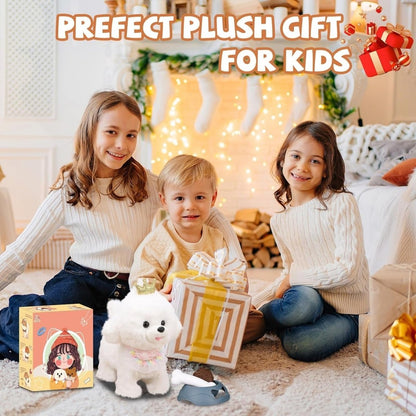 Explorers Interactive Plush Puppy Toy Dog Set White Terrier Dog - Explorers Gifts