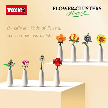WOMA Blocks Flower Series Flower Clusters Block Toys 779 Pcs - Explorers Gifts