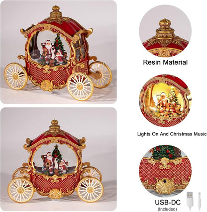 Explorers Santa Claus Snow Water Lantern Carriage WDL-23031