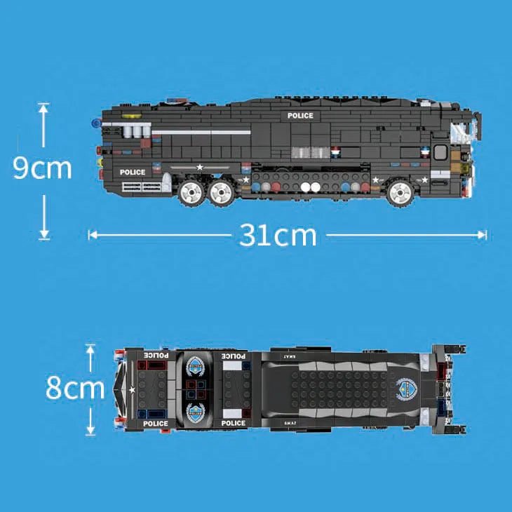 WOMA Thunderstorm Armoured Vehicle SWAT Anti - Riot Force Block Toys 1014 Pcs - Explorers Gifts