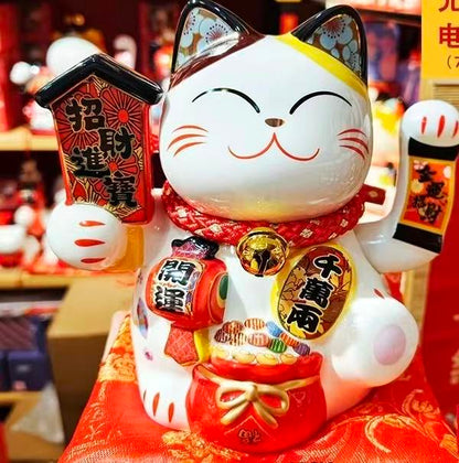 6.5-Inch Solar-Powered Good Fortune Lucky Cat
