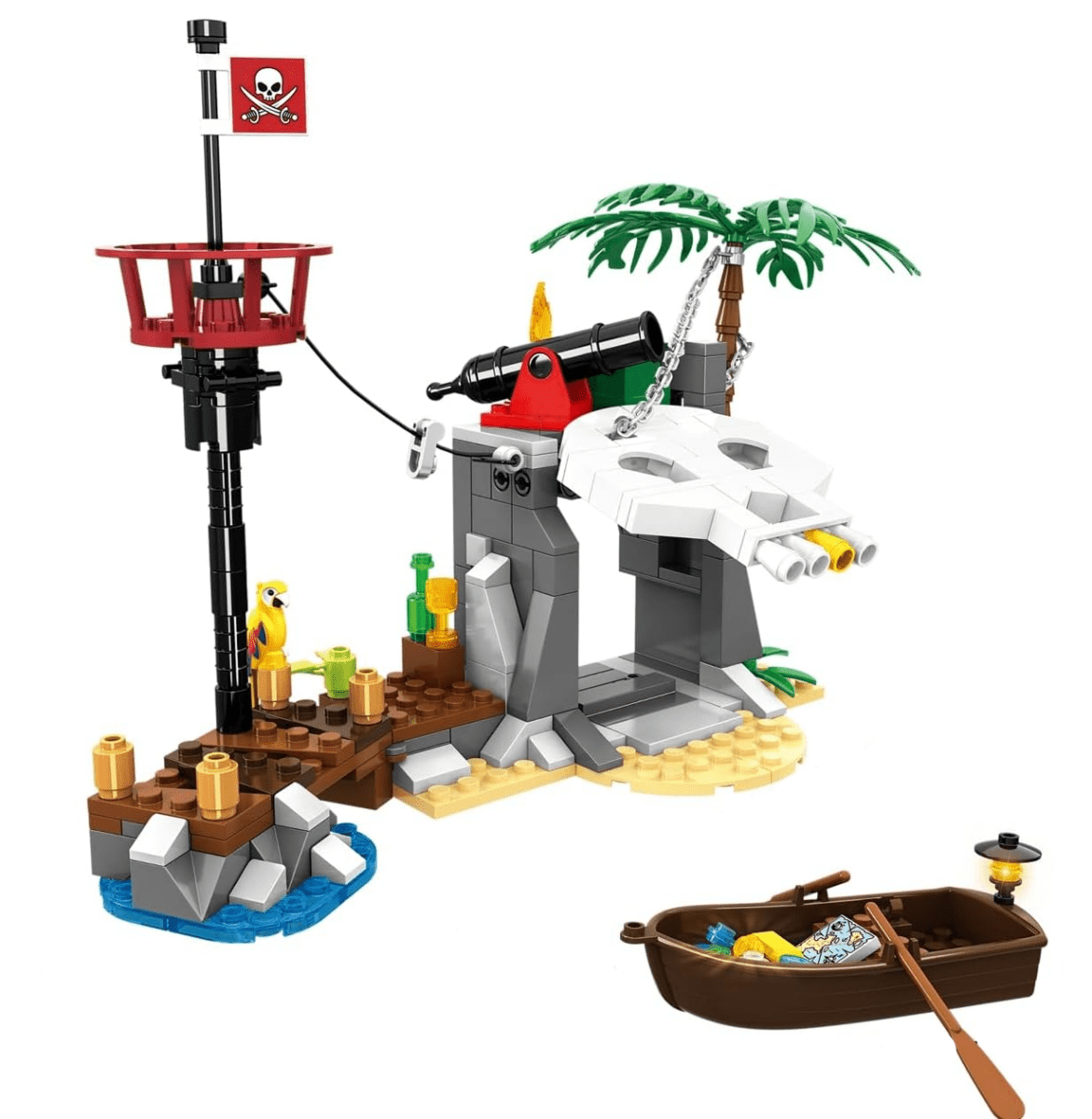 WOMA Pirate Treasure Island Block Toys 1546 Pcs - Explorers Gifts