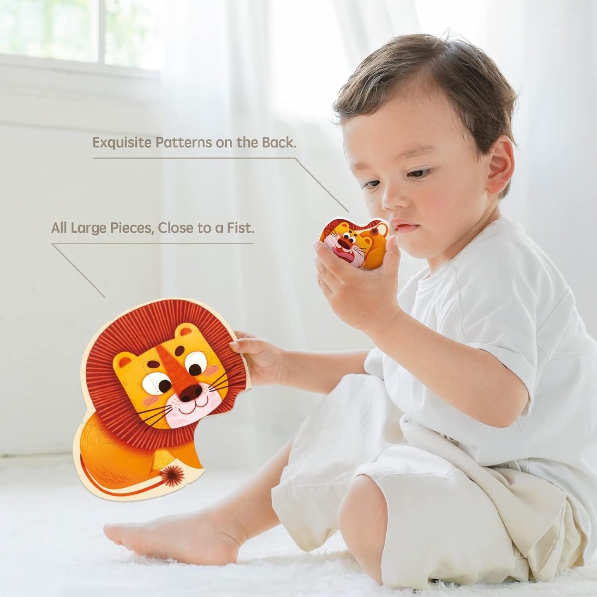 TOI World My First Puzzles Wild Animals 6 in 1 Puzzles - Explorers Gifts