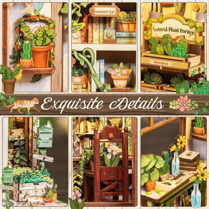Explorers 3D Wooden Puzzle Green Life Bookshop 196 Pcs - Explorers Gifts