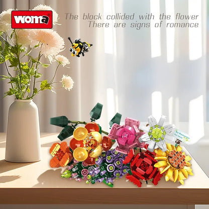 WOMA Blocks Flower Series Flower Clusters Block Toys 779 Pcs - Explorers Gifts