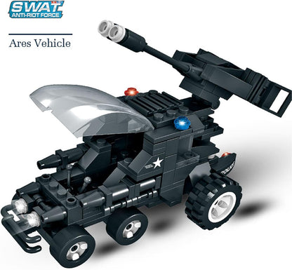 WOMA Thunderstorm Armoured Vehicle SWAT Anti - Riot Force Block Toys 1413 Pcs - Explorers Gifts