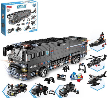 WOMA Thunderstorm Armoured Vehicle SWAT Anti - Riot Force Block Toys 1014 Pcs - Explorers Gifts