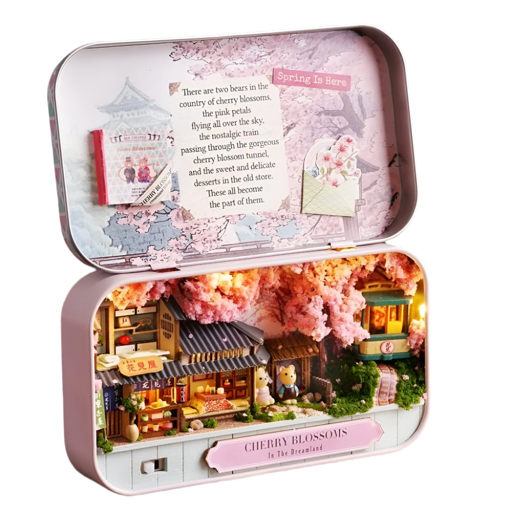 Explorers 3D Wooden Puzzle Box Theatre Cherry Blossoms - Explorers Gifts