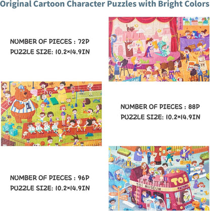 TOI World Campus Sports Leveled Puzzles 3 in 1 Progressive Puzzles Step 5 - Explorers Gifts