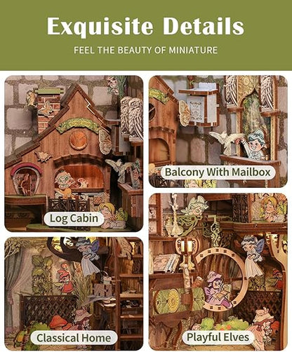 Explorers 3D Wooden Puzzle Bookend Elven Paradise 282 Pcs - Explorers Gifts