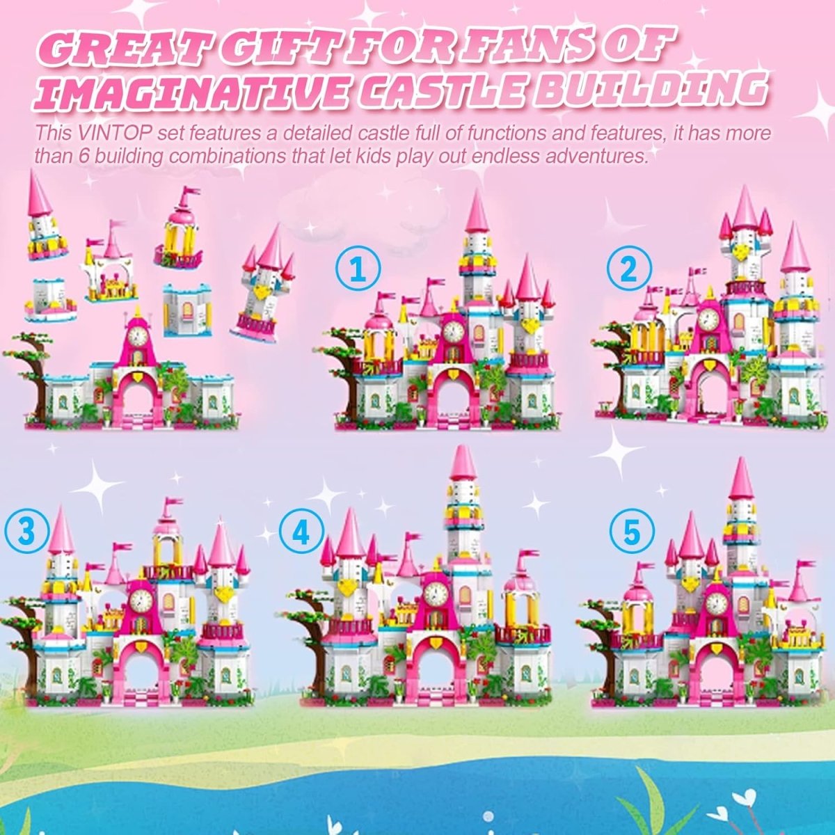WOMA Dream City Swan Lake in Salzburg Block Toys 1000 Pcs - Explorers Gifts