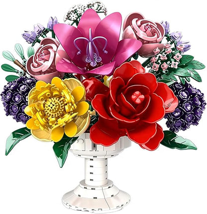 Woma Flower Bouquet Building Blocks Set for Adults 1070 Pcs