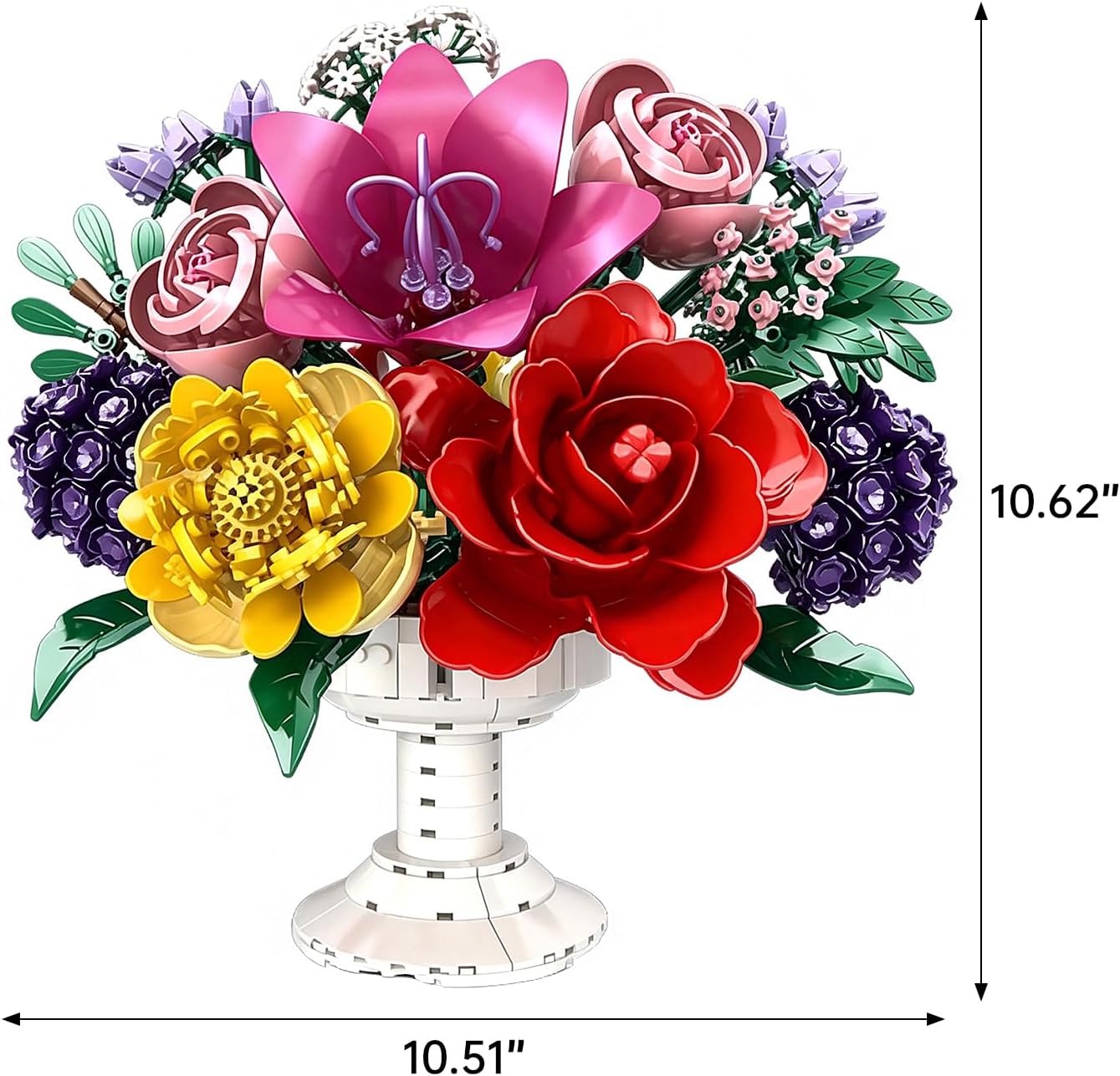 Woma Flower Bouquet Building Blocks Set for Adults 1070 Pcs