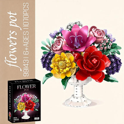 Woma Flower Bouquet Building Blocks Set for Adults 1070 Pcs
