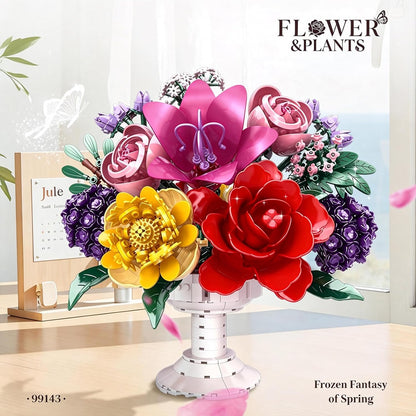 Woma Flower Bouquet Building Blocks Set for Adults 1070 Pcs