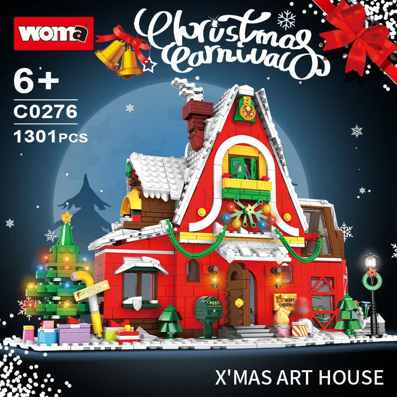 WOMA Christmax Carnival X'MAS Art House Block Toys 1301 Pcs