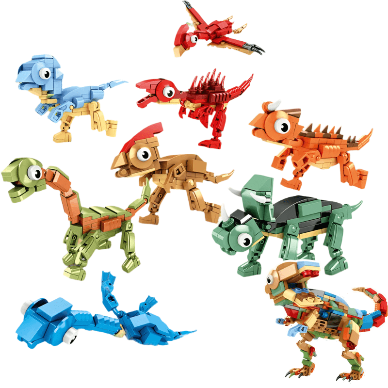 WOMA Tyrannosaurus Block Toys 8 in 1604 Pcs - Explorers Gifts