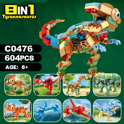 WOMA Tyrannosaurus Block Toys 8 in 1604 Pcs - Explorers Gifts