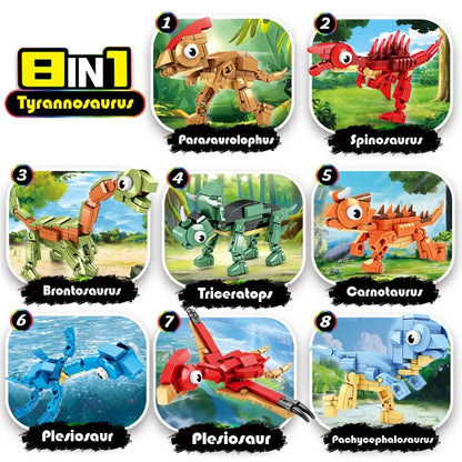 WOMA Tyrannosaurus Block Toys 8 in 1604 Pcs - Explorers Gifts