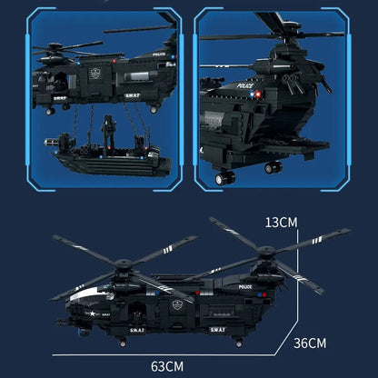 WOMA The Air Freighter SWAT Anti - Riot Force Block Toys 1251 Pcs - Explorers Gifts