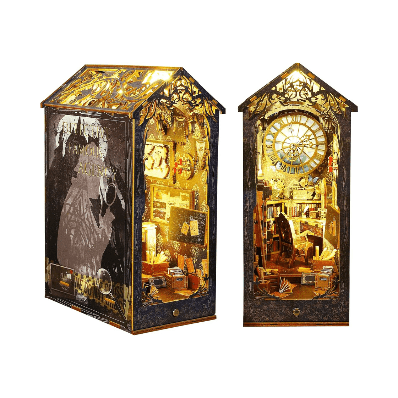Explorers 3D Wooden Puzzle Bookend Detective Famous Agency 253 Pcs - Explorers Gifts