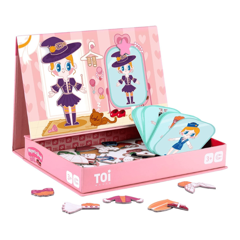 TOI World Magnetic Box Girl Magnetic Blocks 62+15 Pcs - Explorers Gifts