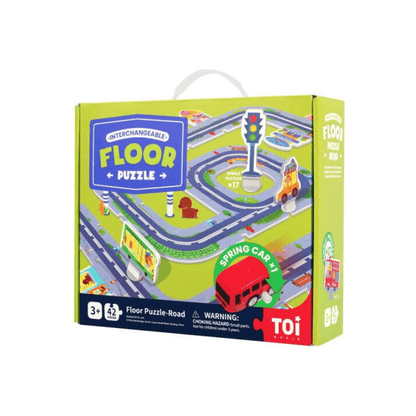 TOI World Floor Puzzle - Road Interchangeable Floor Puzzles 42 Pcs - Explorers Gifts