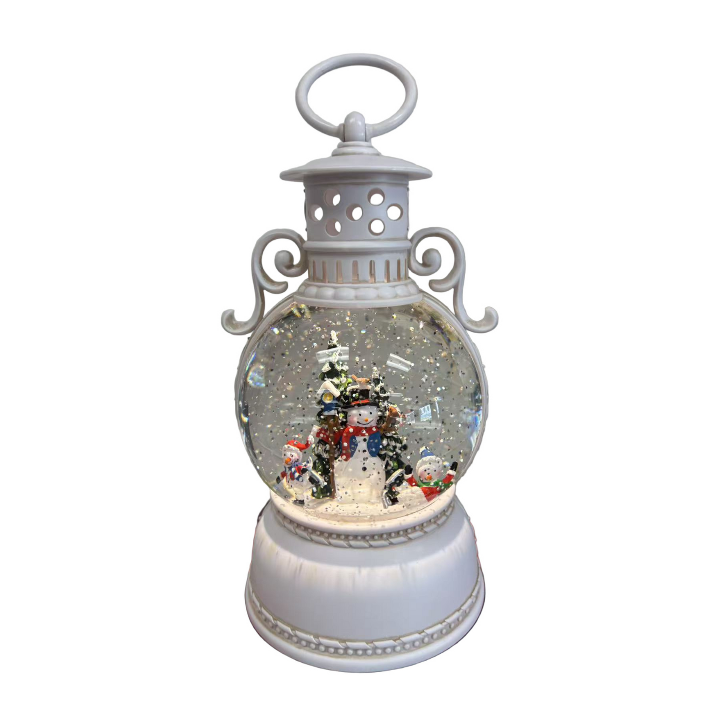 Explorers Snow Man Water Lantern Round WDL-24051B