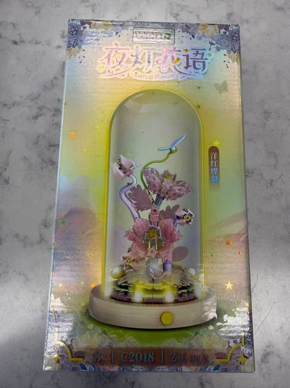 Woma Eternal Flowers Magenta Butterfly Dance 214 Pcs