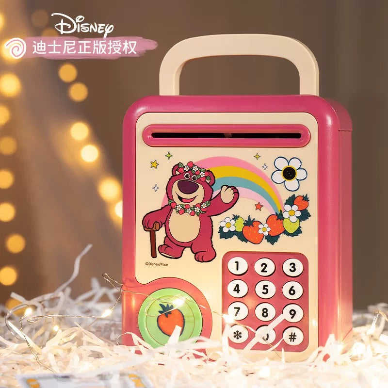 Disney Pixar Strawberry Bear Piggy Bank-Multi-Function