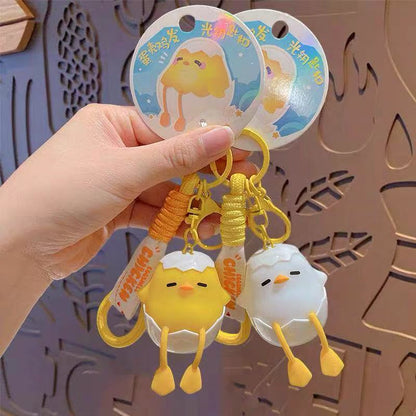Doi Bear Eggshell Chicken Light-Up Keychain
