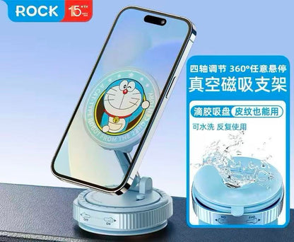 Rock Doraemon Vacuum Magnetic Car Phone Holder(Blue)