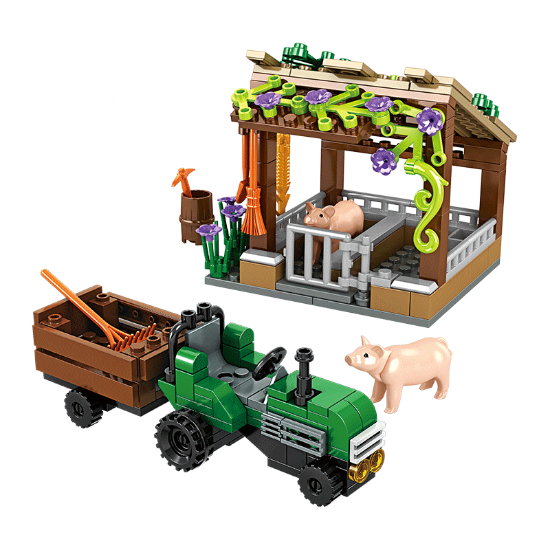 WOMA Farm The Pigsty Block Toys 190 Pcs - Explorers Gifts