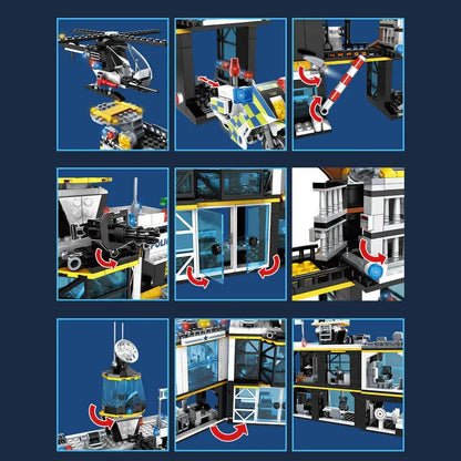 Woma SWAT Team Police Station Building Block Set 1261 Pcs