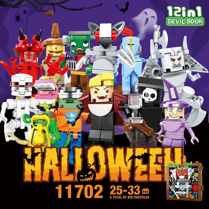 Woma Halloween Building Blocks Toy Mini Figures Set - Blind Box