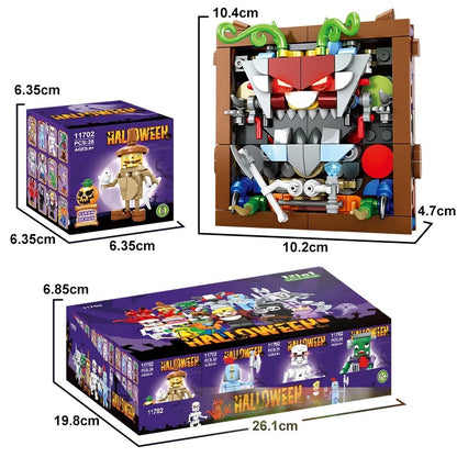 Woma Halloween Building Blocks Toy Mini Figures Set - Blind Box