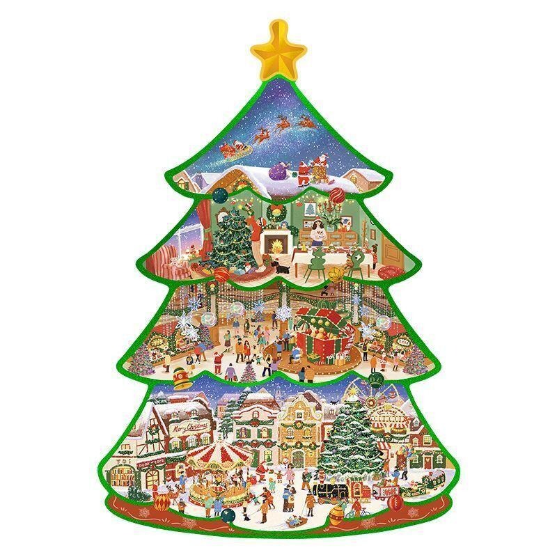 TOI World Small Puzzle Big World Merry Christmas Puzzle 500 Pcs