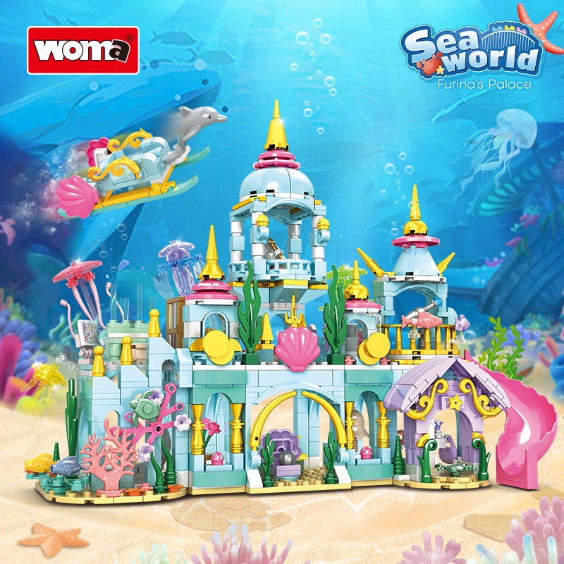 Woma Sea World Particle Undersea Castle Building Block Set 752 Pcs