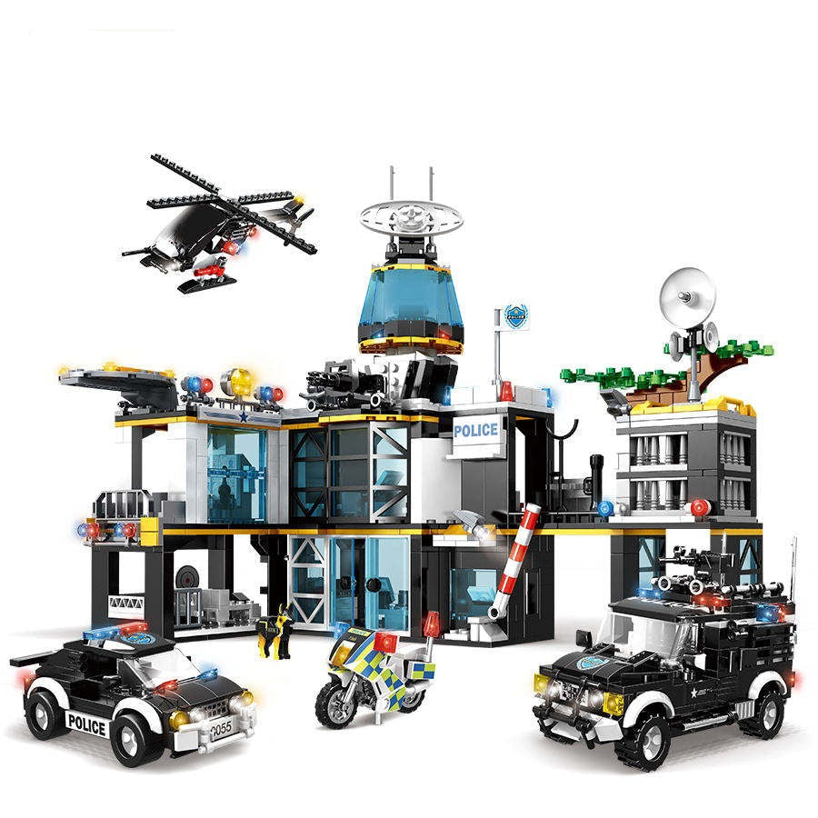 Woma SWAT Team Police Station Building Block Set 1261 Pcs